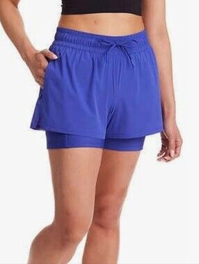 Spyder Women's 2 In 1 Athletic Shorts Blue XXL